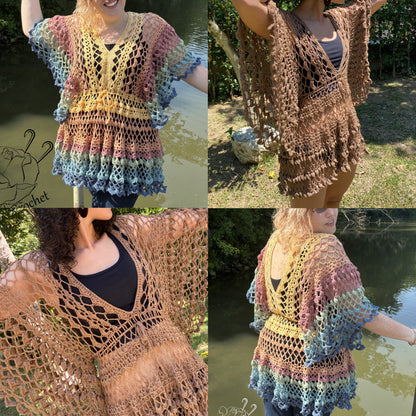 Butterfly Beach Cover-up Crochet Pattern