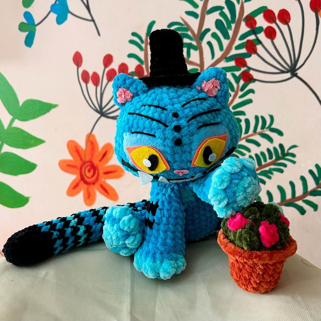Blue Tiger amigurumi crochet pattern