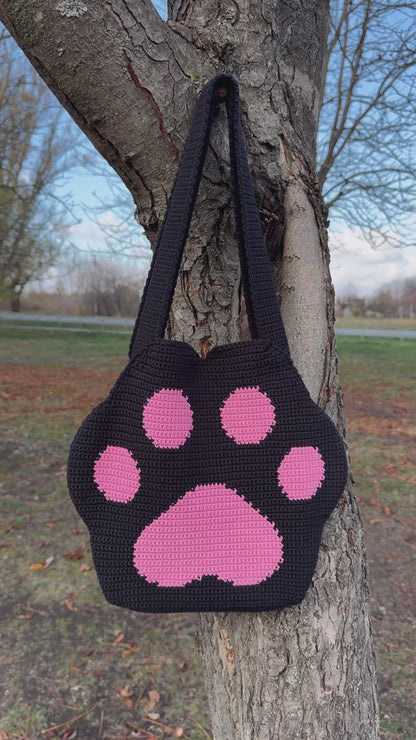 Cute Paw Bag crochet pattern