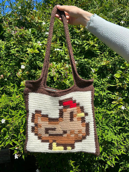 Adorable Hen bag Crochet Pattern – Stardew Valley Style