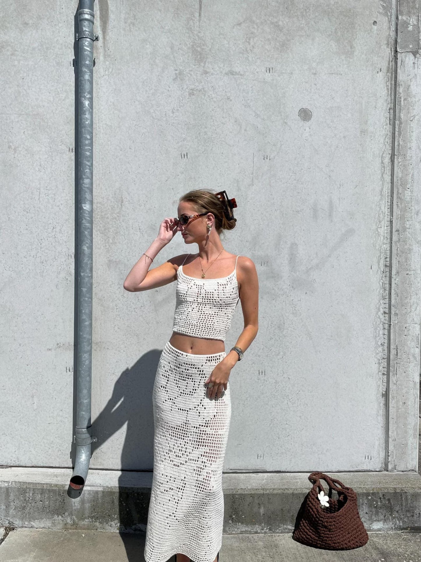 Summer rose bloom set crochet pattern