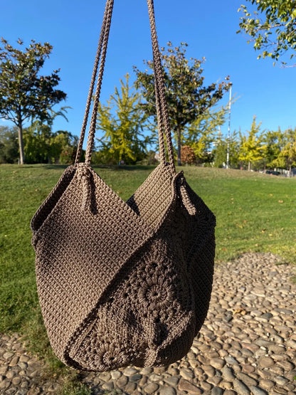 Beach Granny Square Jute Bag Crochet Pattern