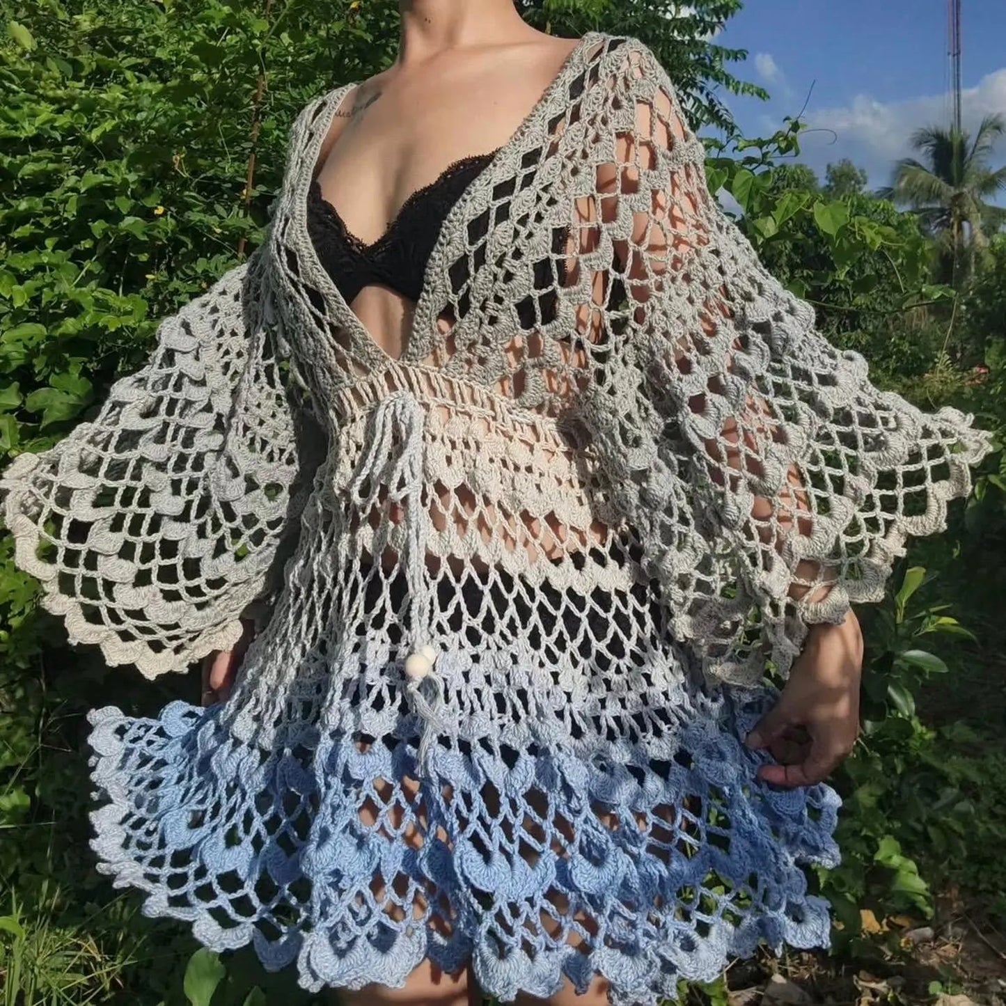 Butterfly Beach Cover-up Crochet Pattern