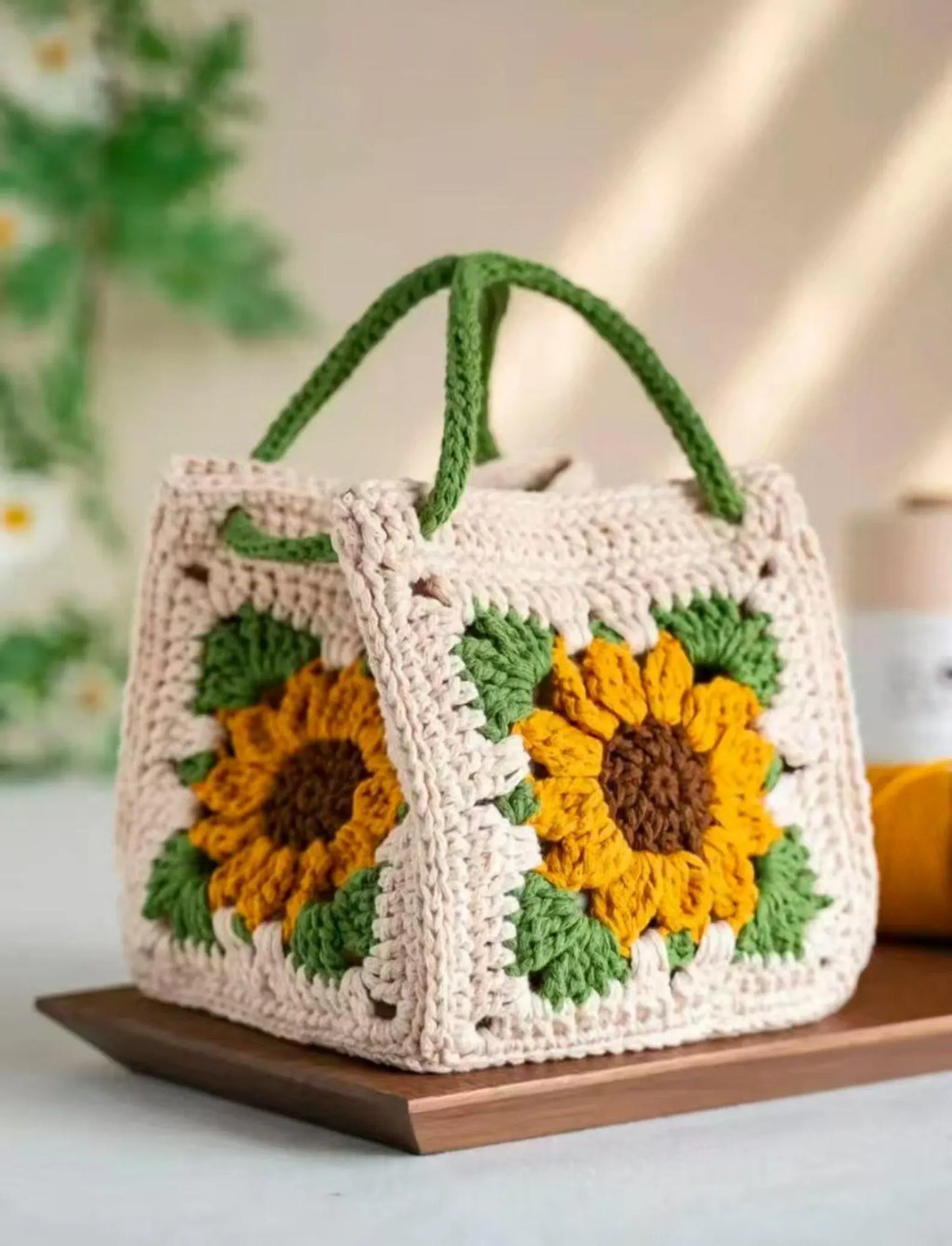 Beachy Sunflower Crochet HandBag Pattern