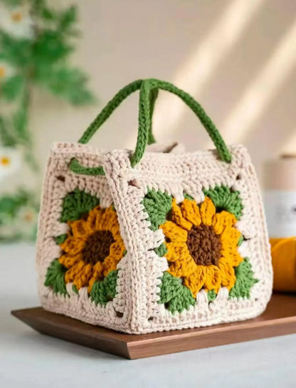 Beachy Sunflower Crochet HandBag Pattern