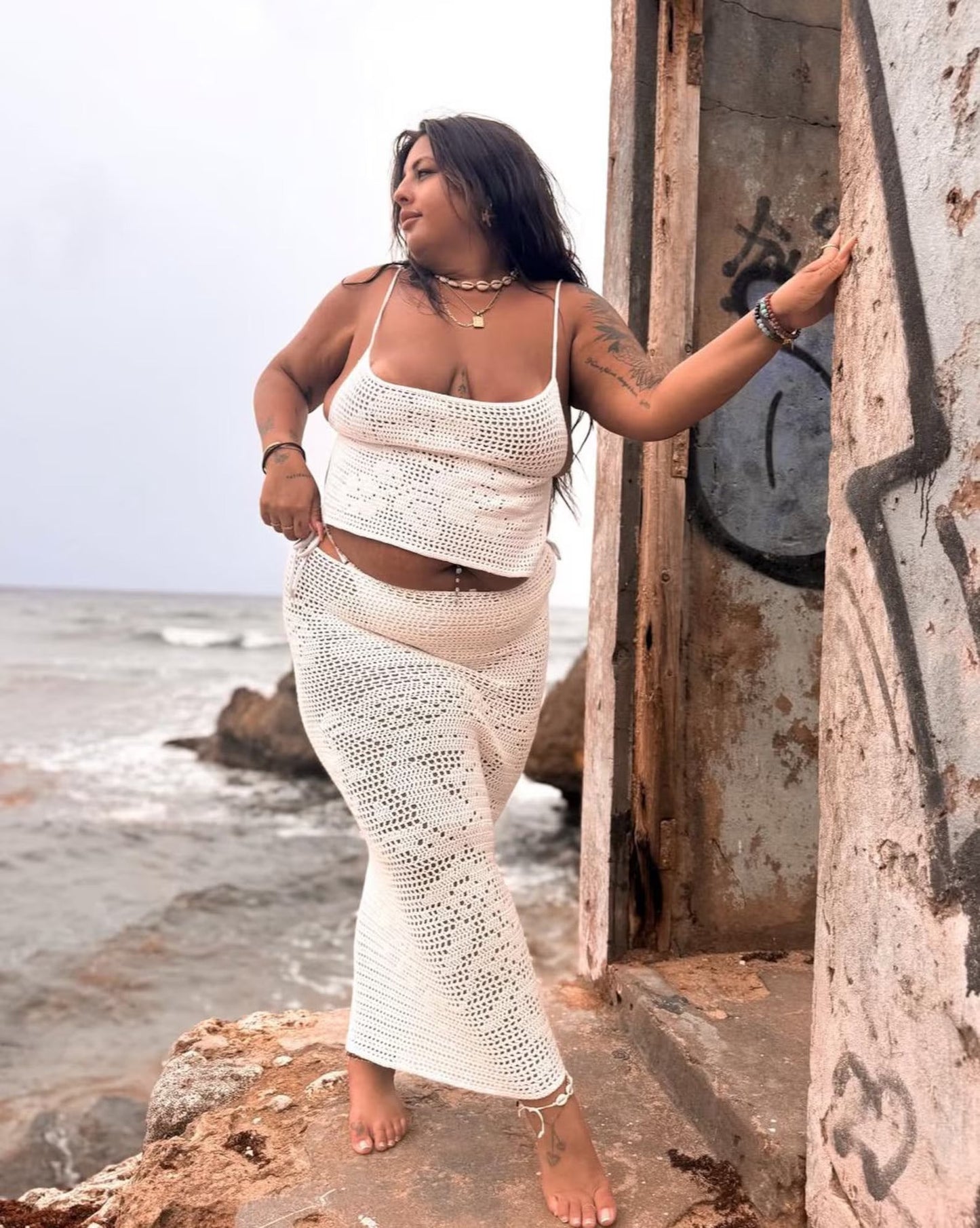 Summer rose bloom set crochet pattern