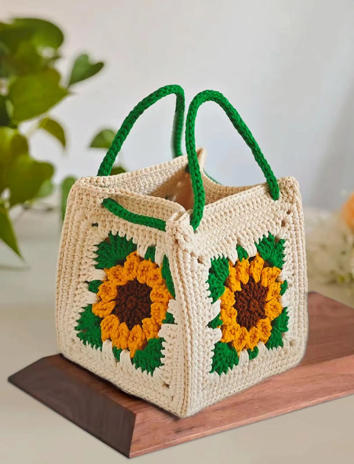 Beachy Sunflower Crochet HandBag Pattern