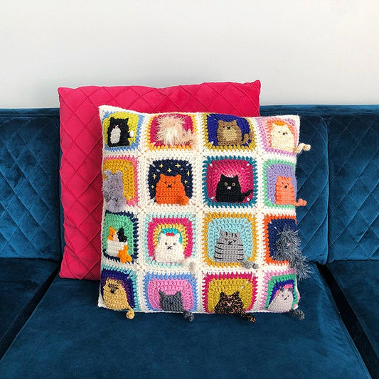 Pillow Cats Square crochet pattern