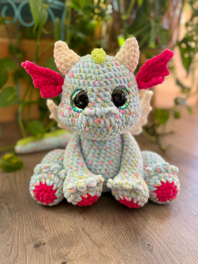 Cuddly Mushroom Dragon crochet pattern