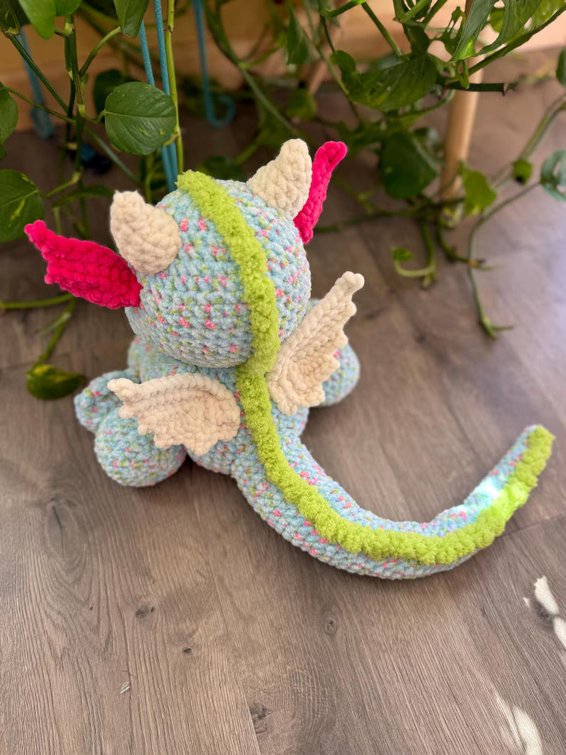 Cuddly Mushroom Dragon crochet pattern