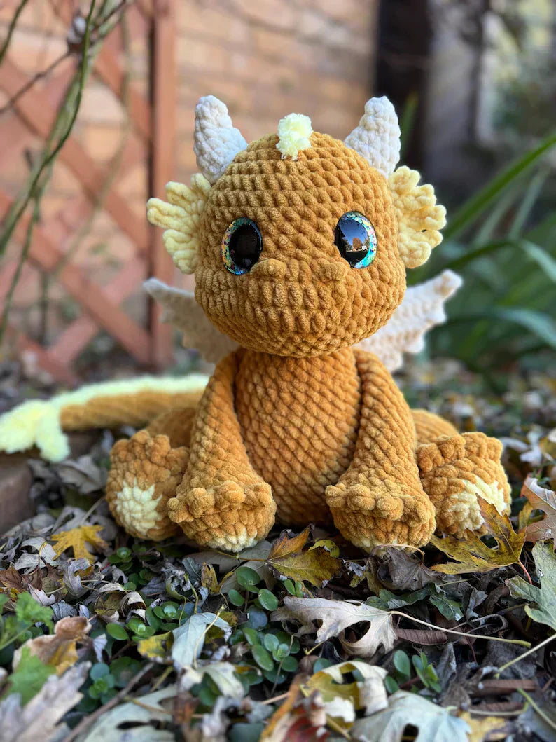 Cuddly Mushroom Dragon crochet pattern